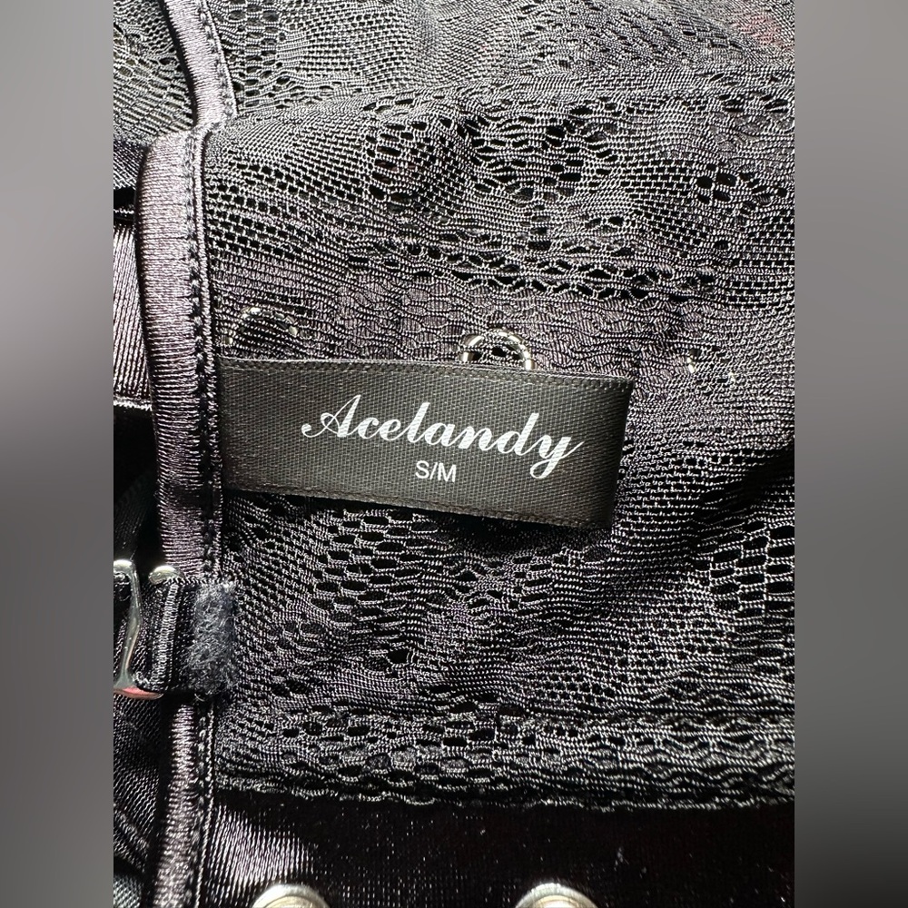 Acelandy corset top black lace strappy adjustable sexy goth grunge‎ sexy party - Picture 13 of 13